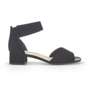 Gabor Women's 21.740.17 Dress Heel Sandal - Black Suede
