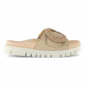 GABOR SLIDE W/ BUCKLE - TAN