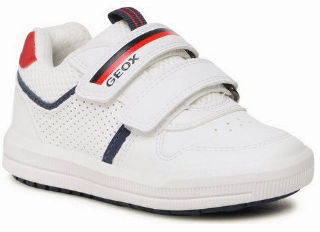 Geox Arzach White Velcro Sneakers
