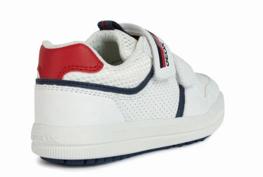 Geox Arzach White Velcro Sneakers