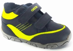 Geox Balu Navy Lime Baby Booties