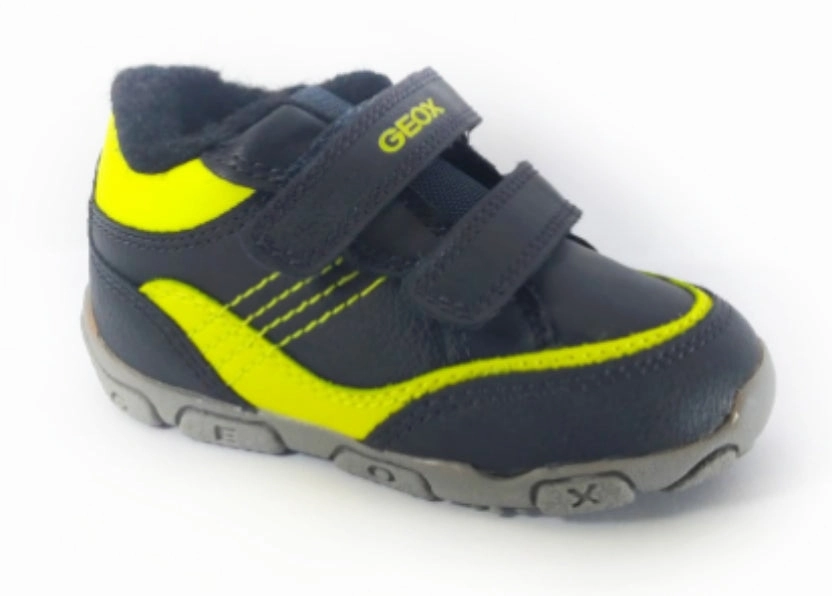 Geox Balu Navy Lime Baby Booties