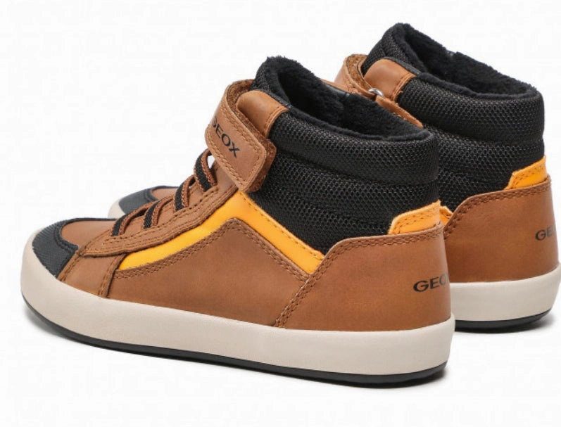 Geox Gisli Brown Black Hightop Sneakers