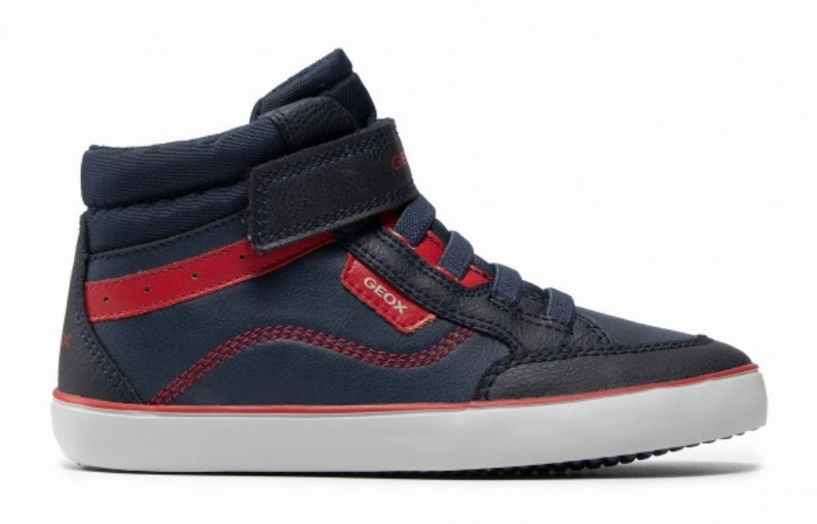 Geox Gisli Navy Red Hightop Sneakers