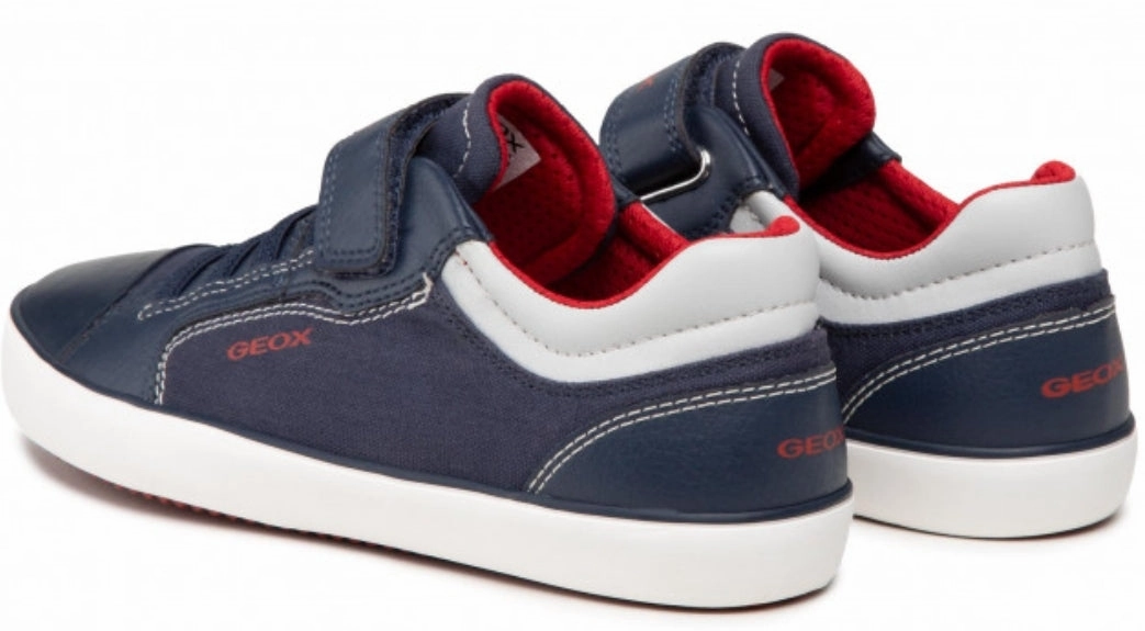 Geox Gisli Navy Red Velcro Sneakers