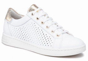 Geox Jaysen White Summer Open Sneakers