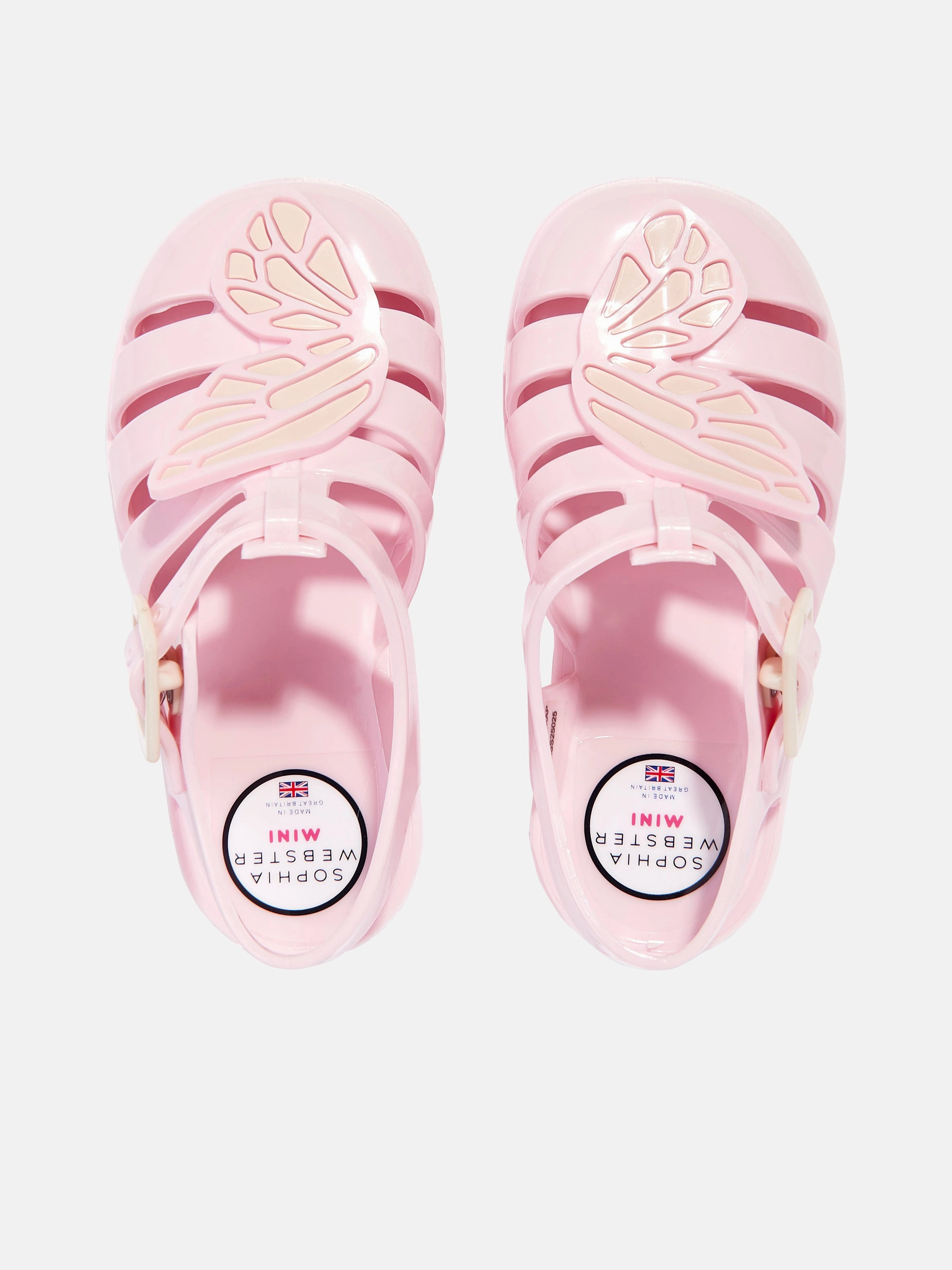 Girls Butterfly Jelly Sandals in Pink