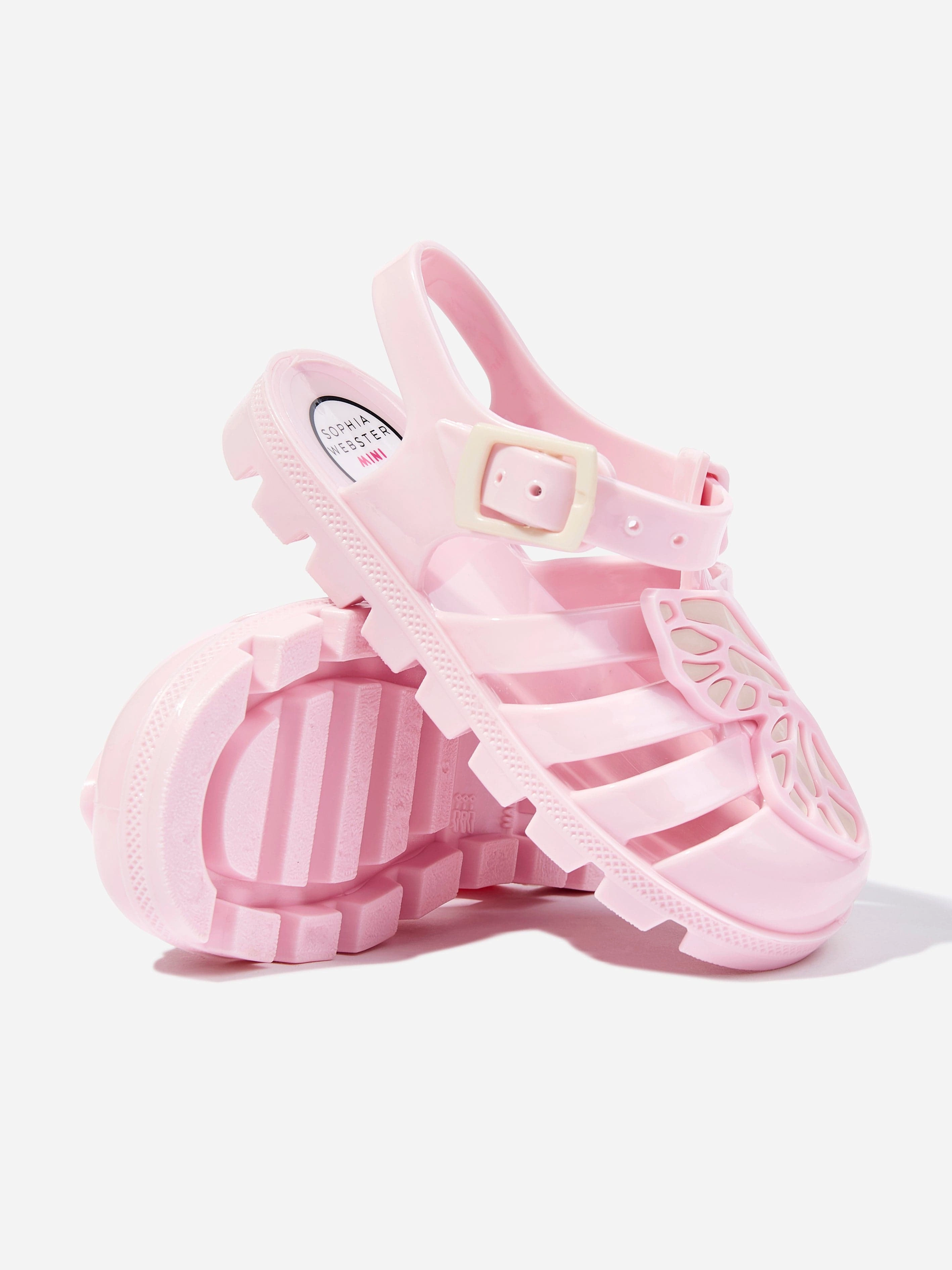 Girls Butterfly Jelly Sandals in Pink