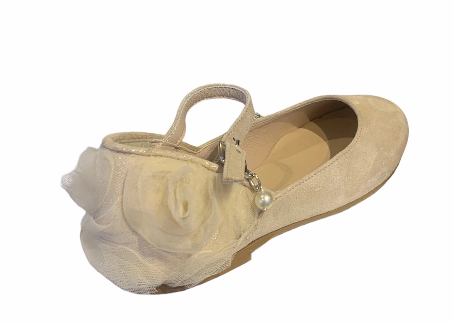 Girls Eli Papanatas taupe Designed Mary Janes