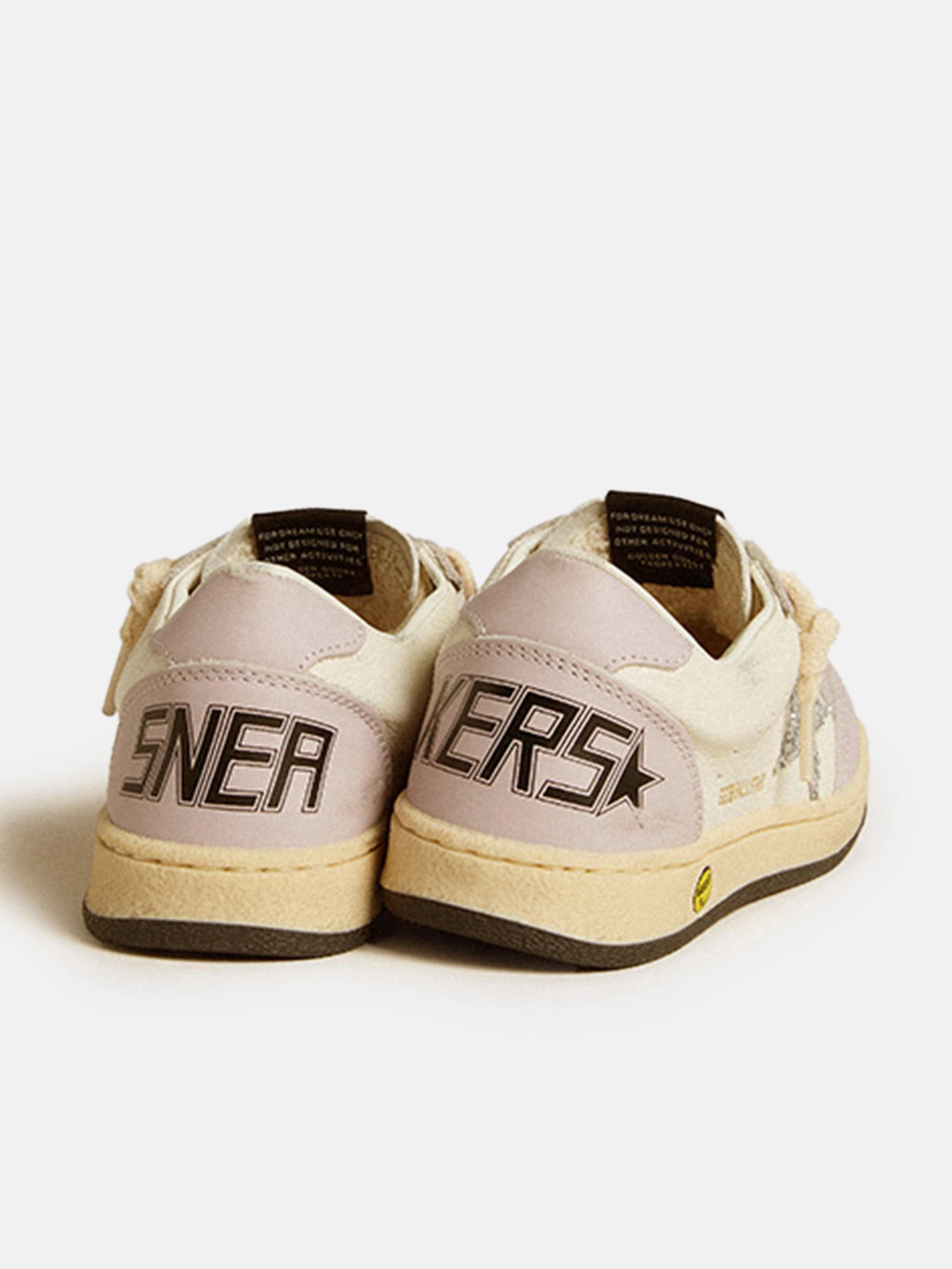 Girls Leather Ballstar Trainers in White