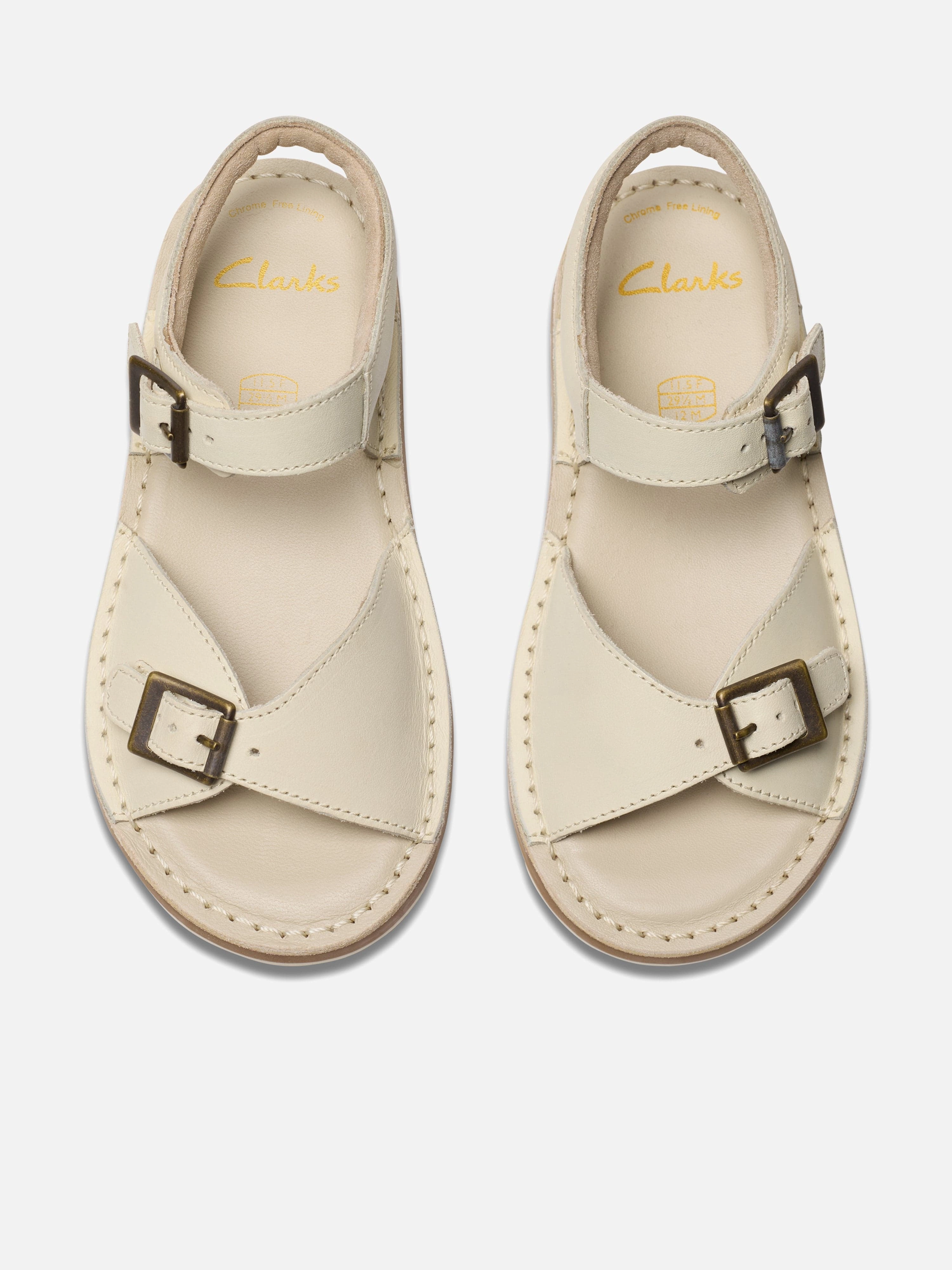 Girls Leather Play Sun Reef Sandals in White