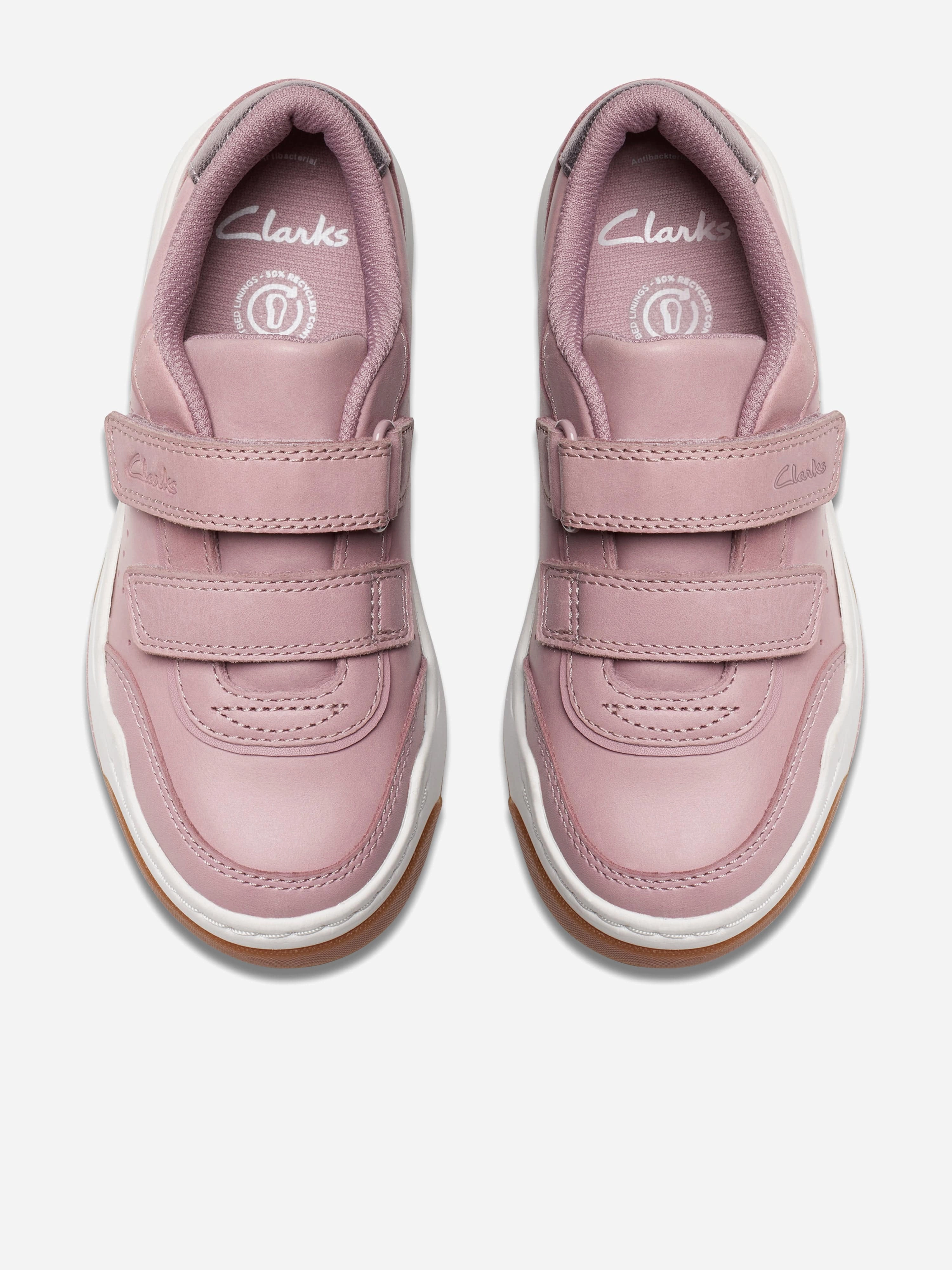Girls Leather Urban Solo Trainers in Pink