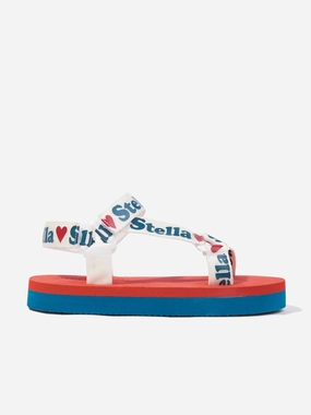 Girls Logo Tape Sandals in Multicolour