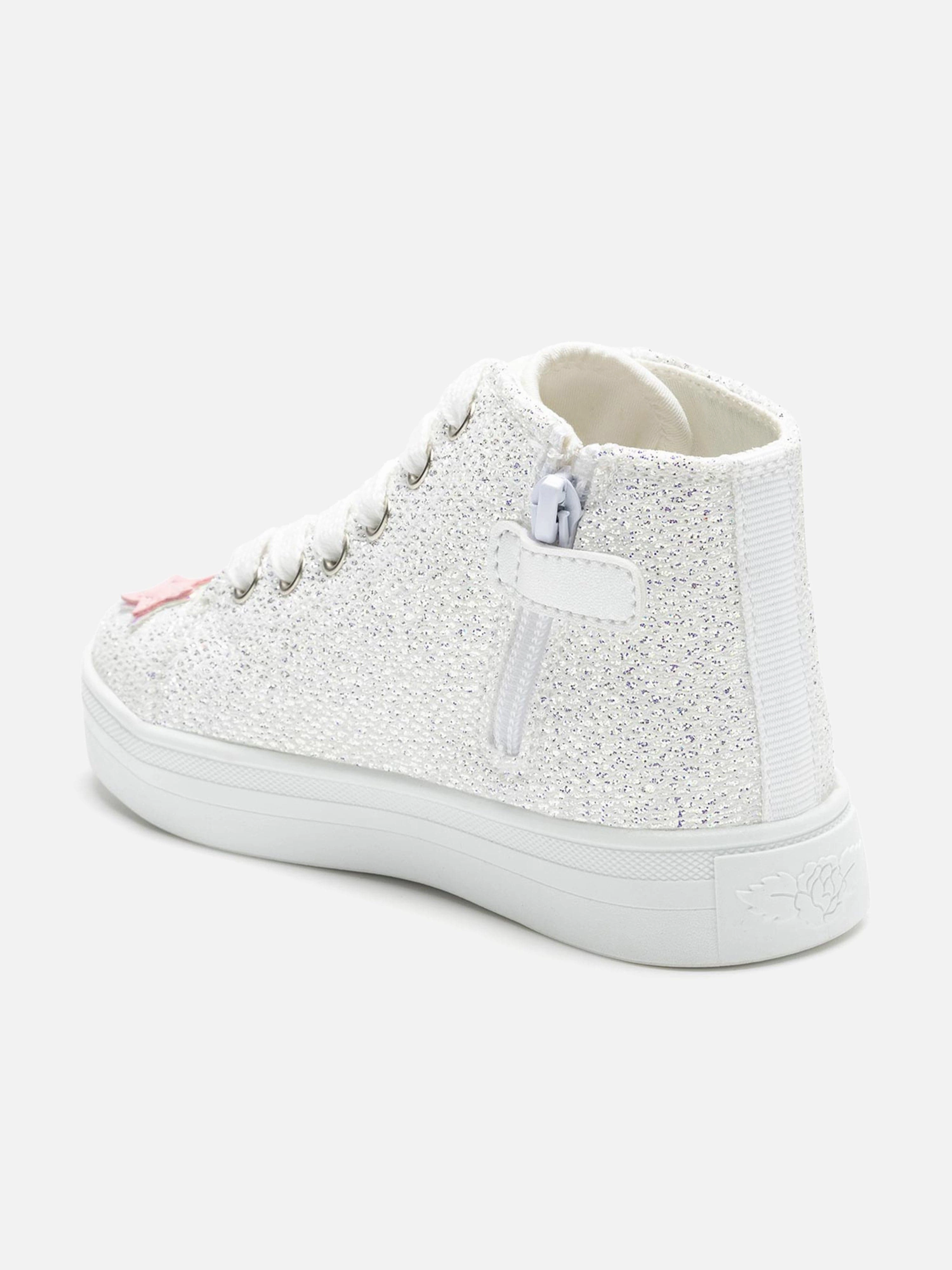 Girls Victoria Unicorn Baseball Boots in White