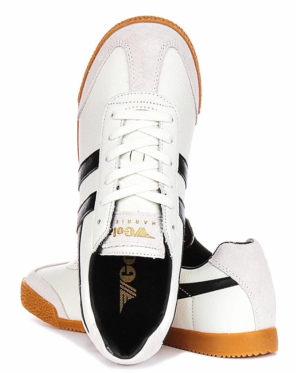 Gola Classics Harrier Leather In White Black For Men