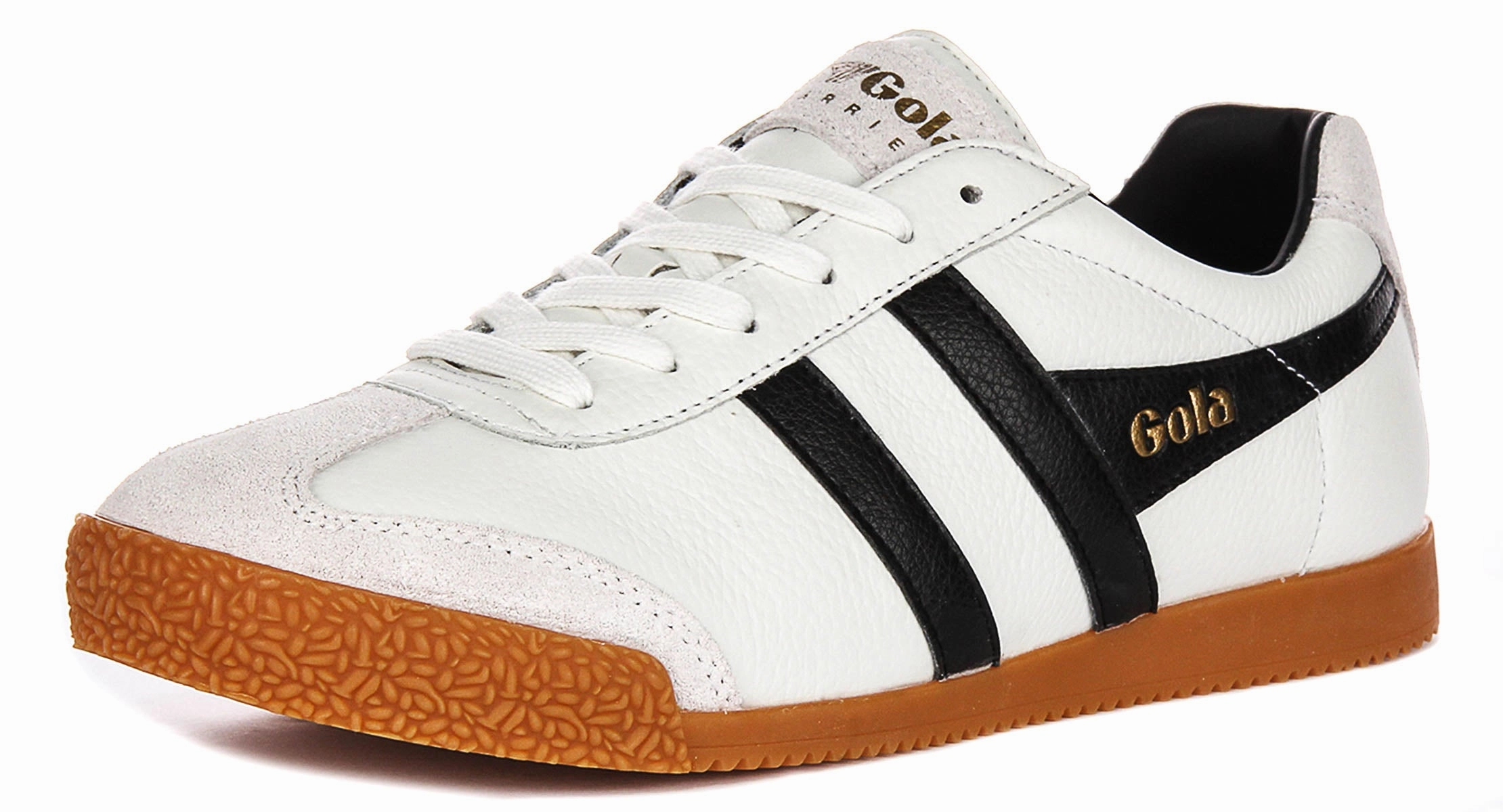 Gola Classics Harrier Leather In White Black For Men