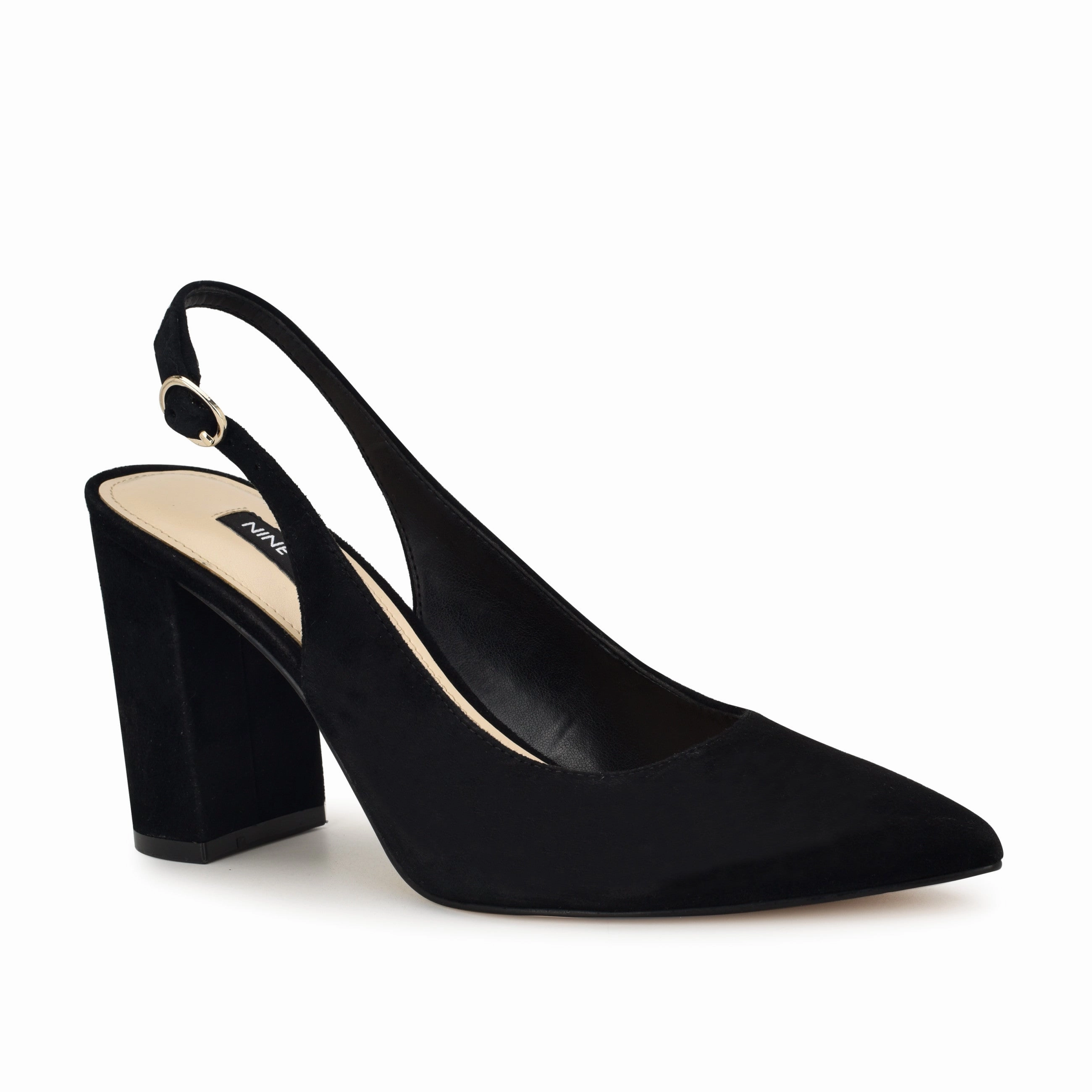 Gompell Block Heel Slingback Pumps