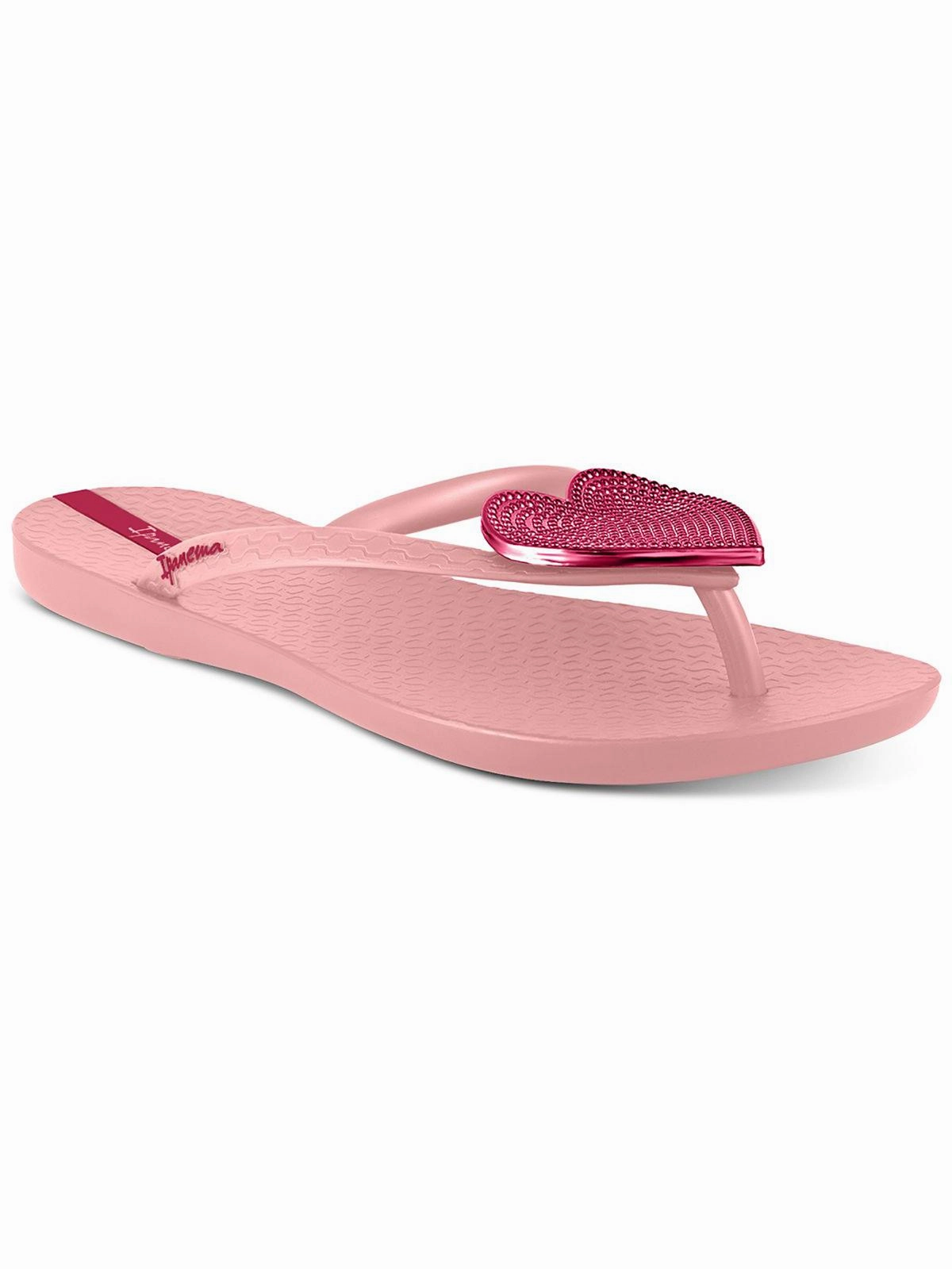 Grendene Womens Faux Leather Flat Thong Sandals