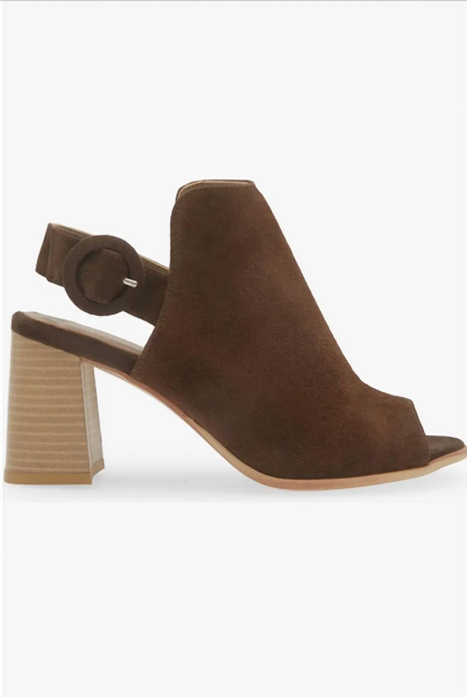 Gwen Heeled Sandal In Camoscio Cacao