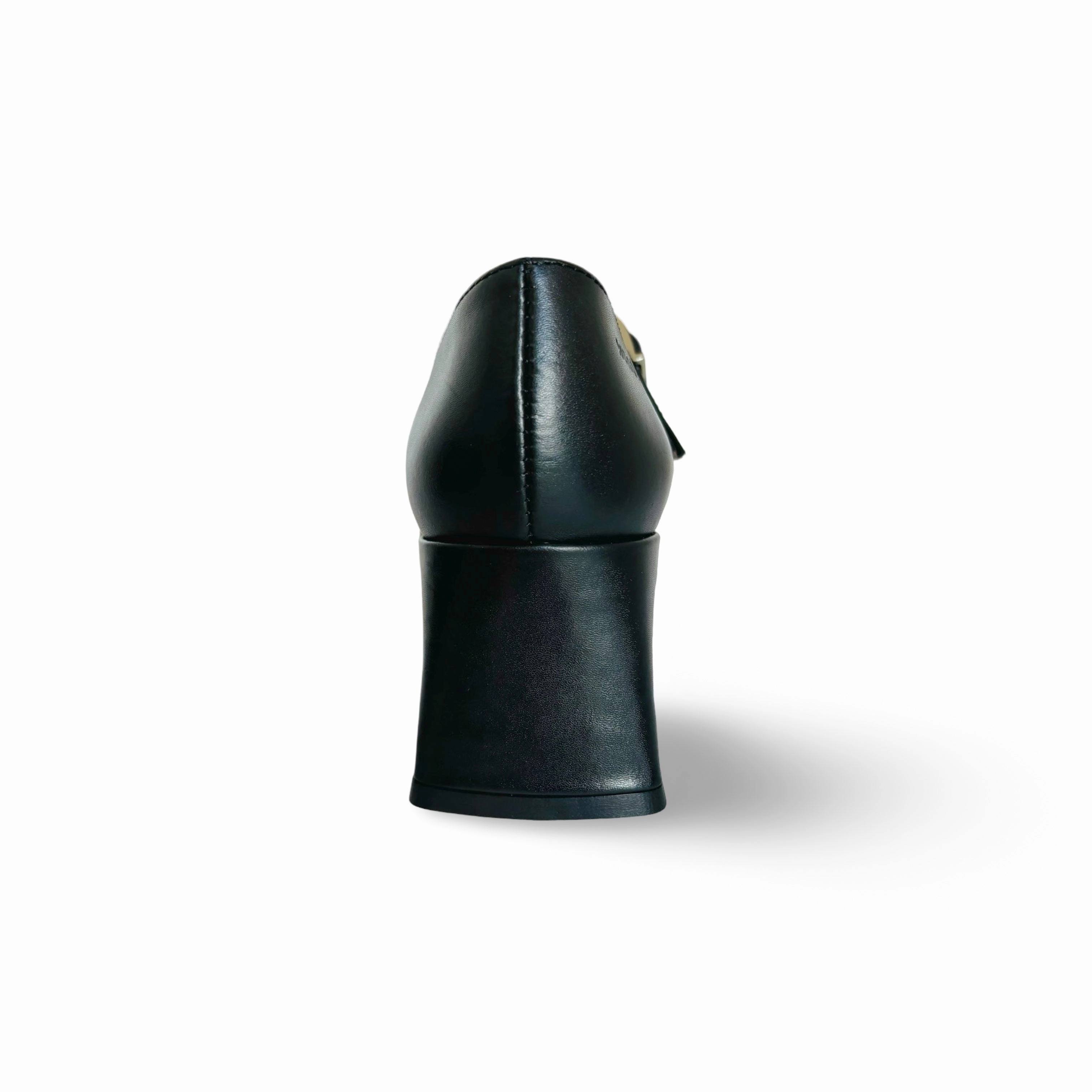 H5711 Black Leather Maryjane Pump