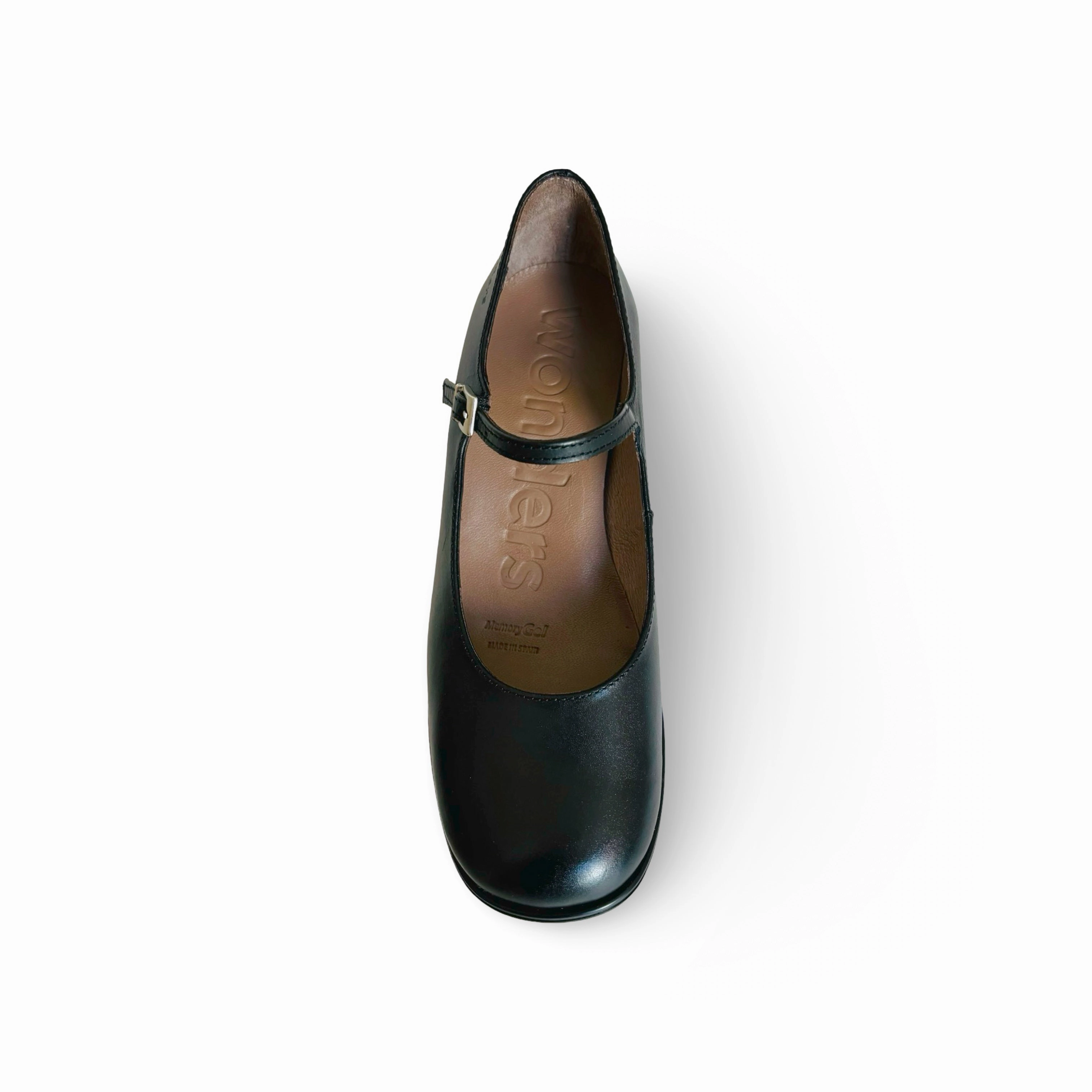 H5711 Black Leather Maryjane Pump