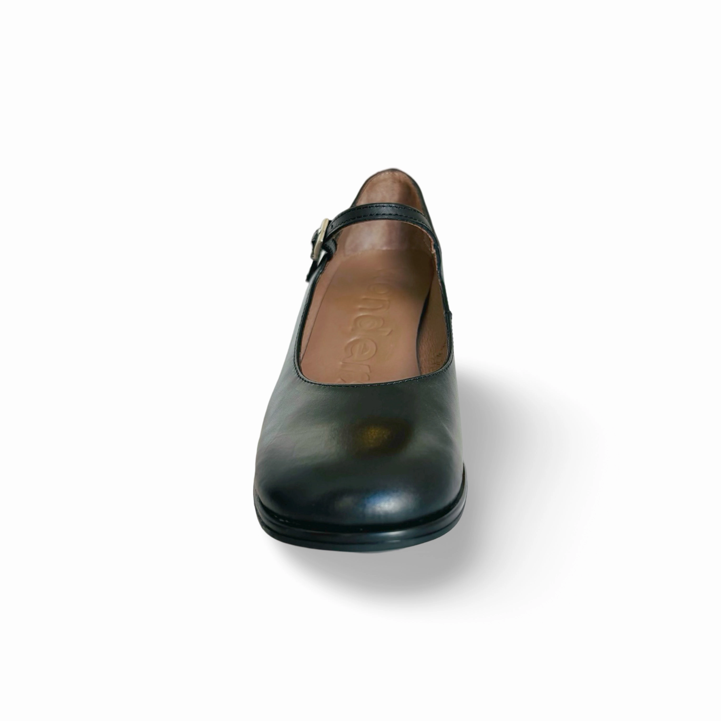 H5711 Black Leather Maryjane Pump