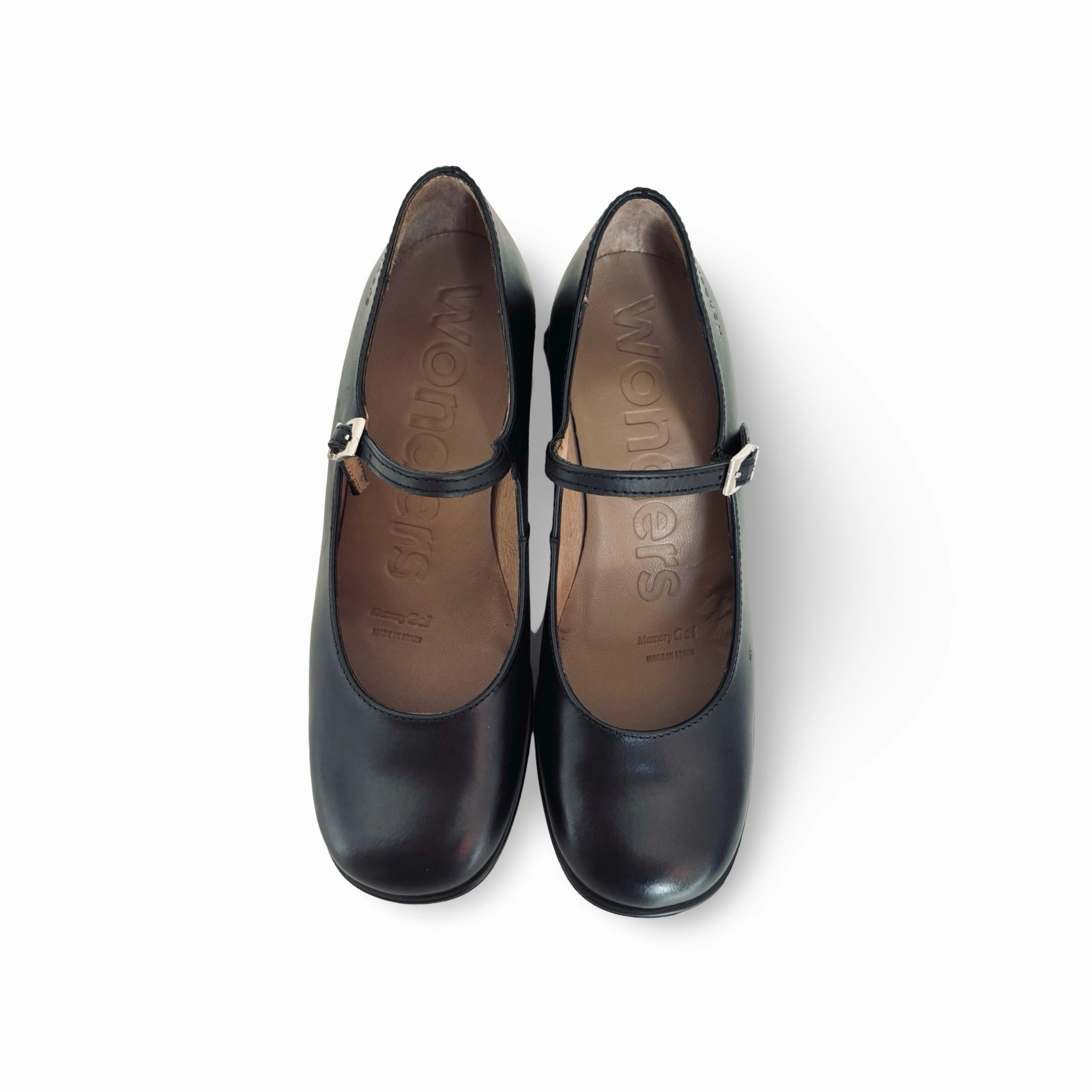 H5711 Black Leather Maryjane Pump