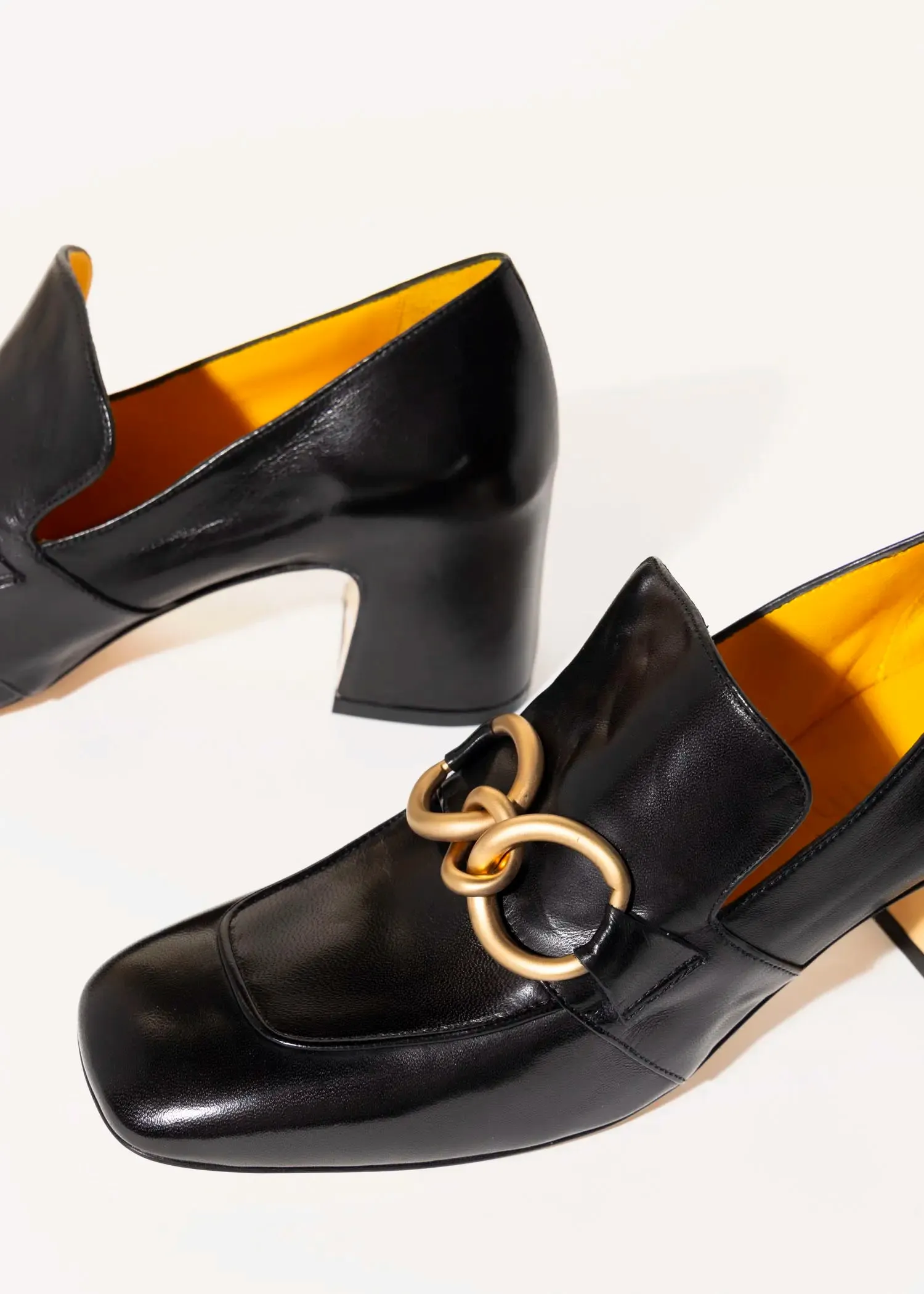 Heeled Leather Loafer
