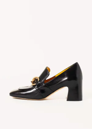 Heeled Leather Loafer