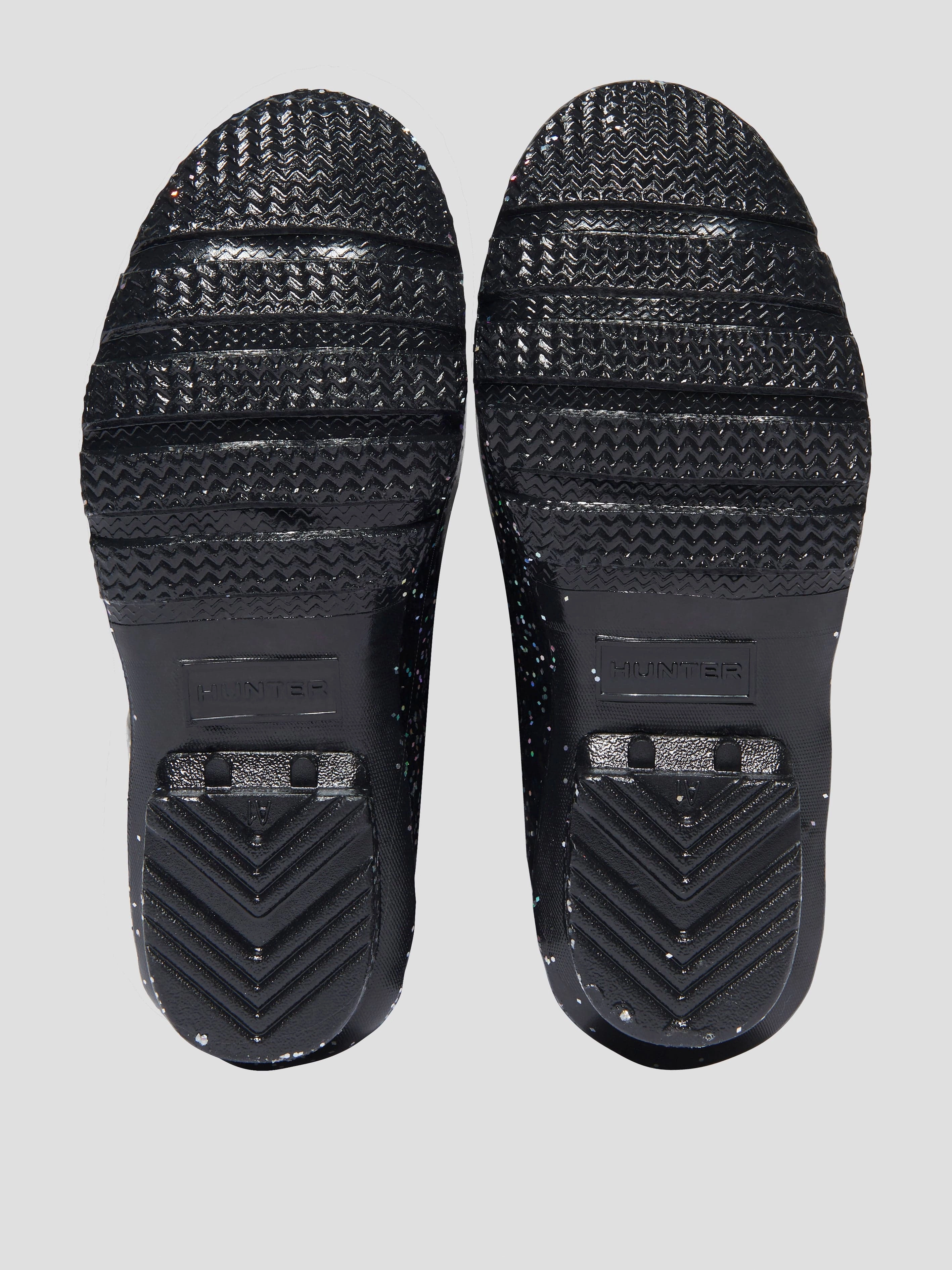 Hunter Kids Original Giant Glitter Wellingon Boots in Black