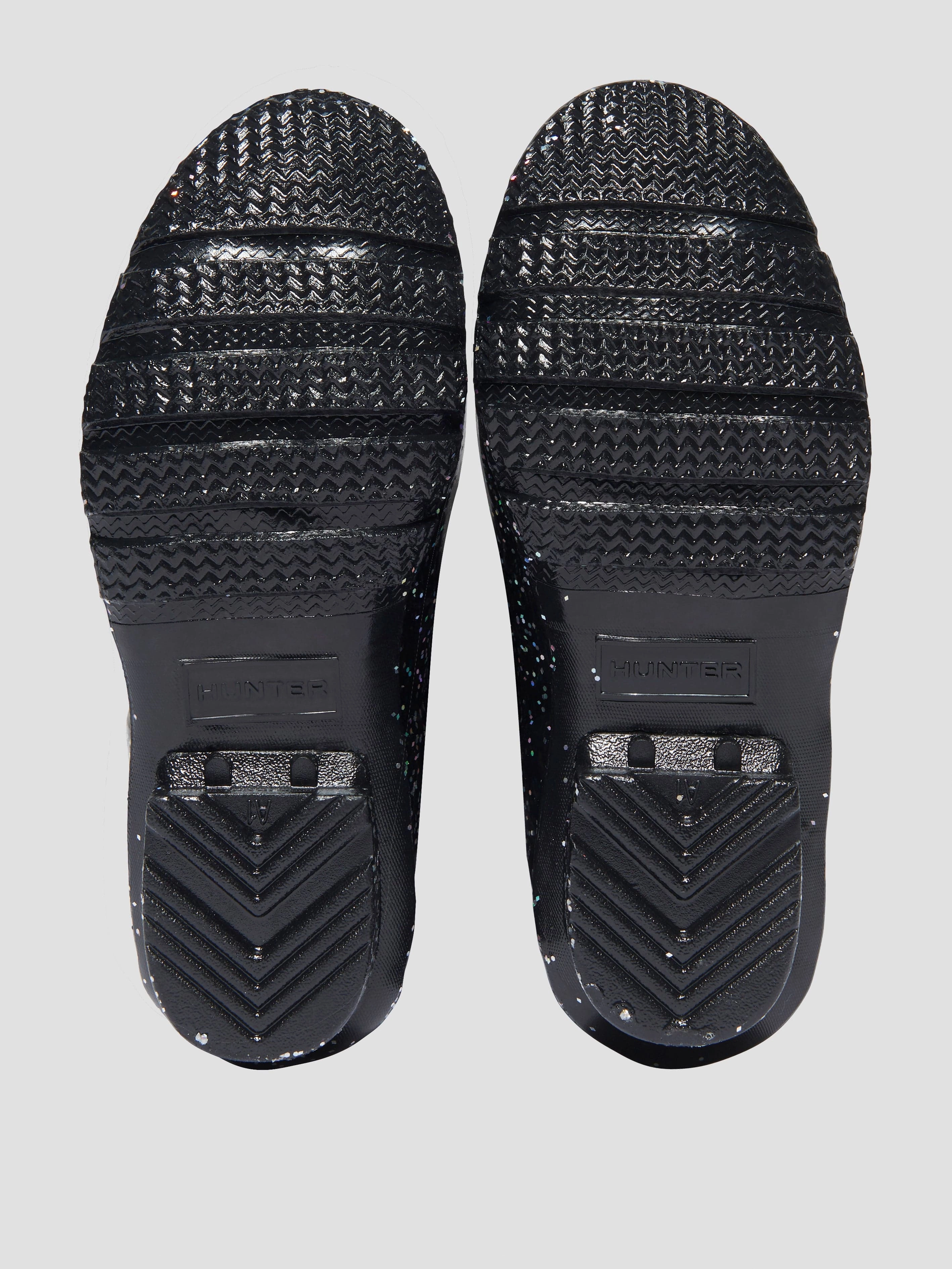 Hunter Kids Original Giant Glitter Wellingon Boots in Black
