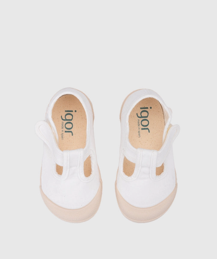 Igor Boy's And Girl's Lona Pepito Shoes - Blanco