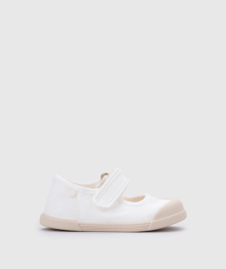 Igor Girl's Lona Mercedes Shoes - Blanco