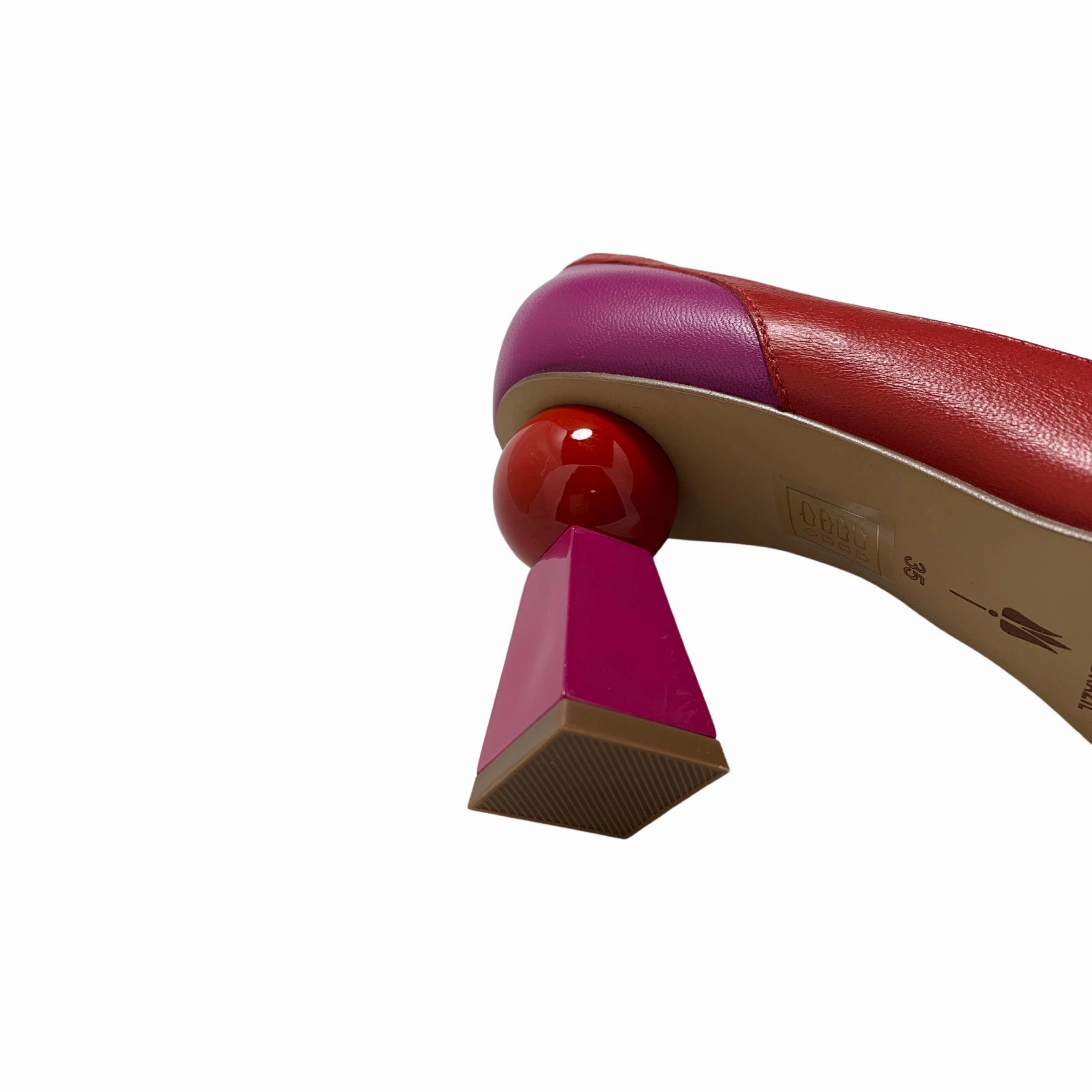 Isla Red/Fuchsia Leather Pump