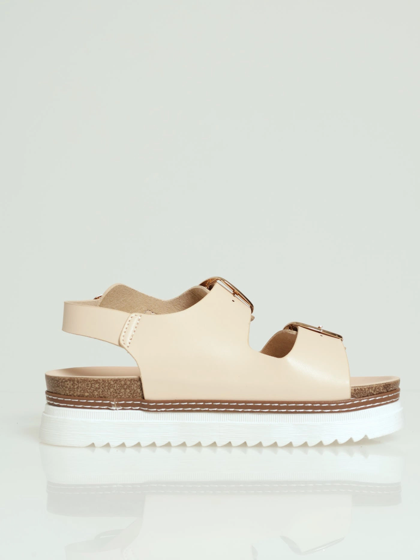 Jaden Backstrap Platform Sandal - Nude
