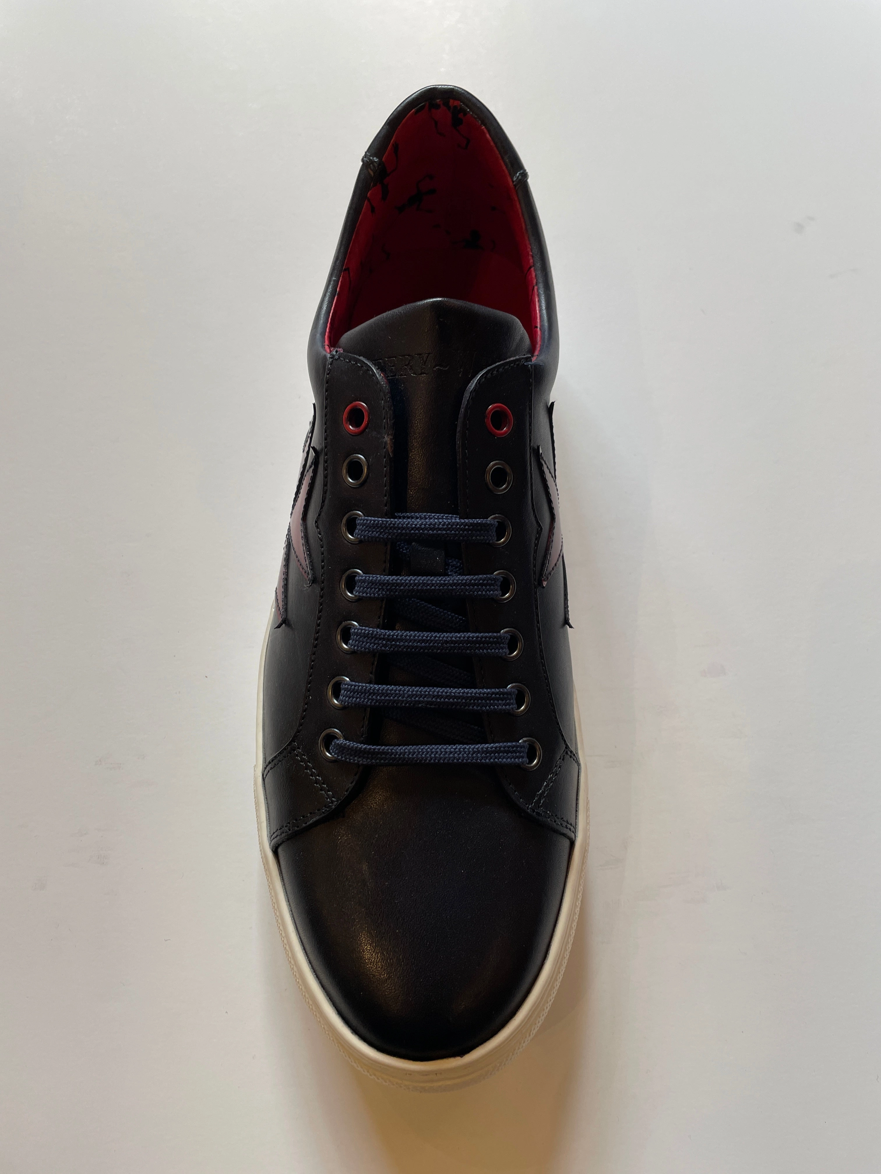 Jeffery West Apollo K573 Dark Blue Red Cross Trainer