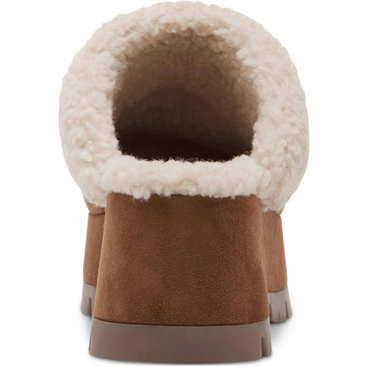 Juney Womens Faux Fur Leather Platform Sandals