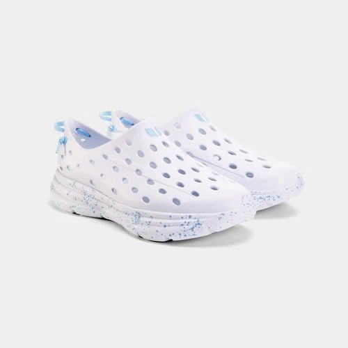 Kane Footwear Revive - All White/Light Blue Speckle