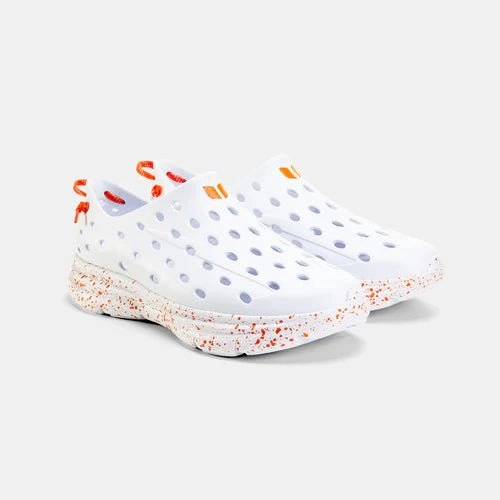 Kane Footwear Revive - All White/Orange Speckle