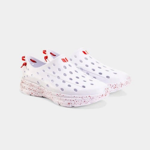 Kane Footwear Revive - All White/Red Speckle
