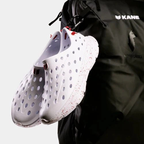 Kane Footwear Revive - All White/Red Speckle