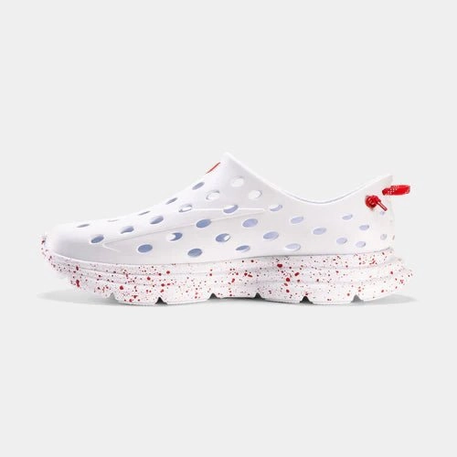 Kane Footwear Revive - All White/Red Speckle