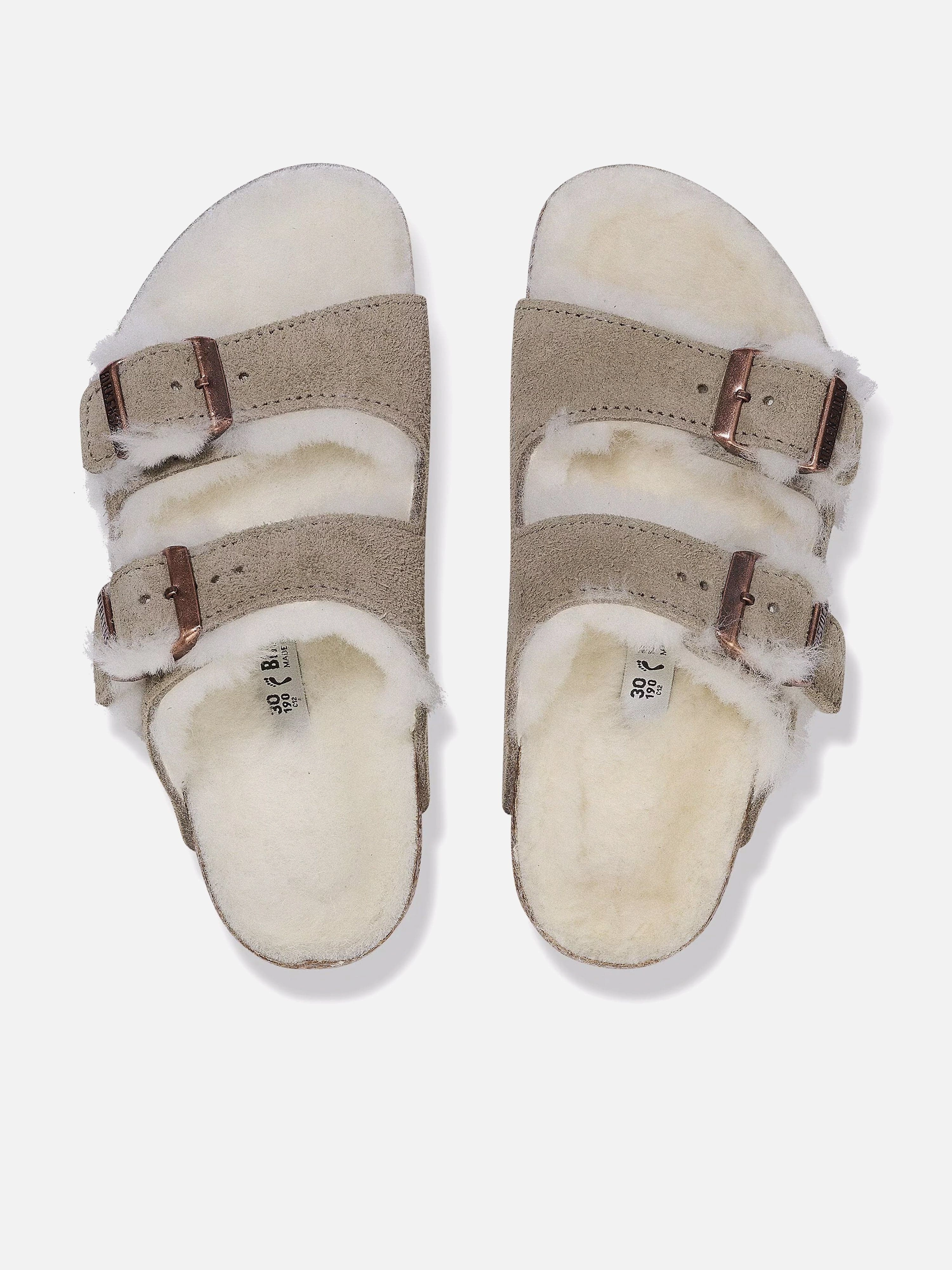 Kids Arizona Shearling Sandals in Beige