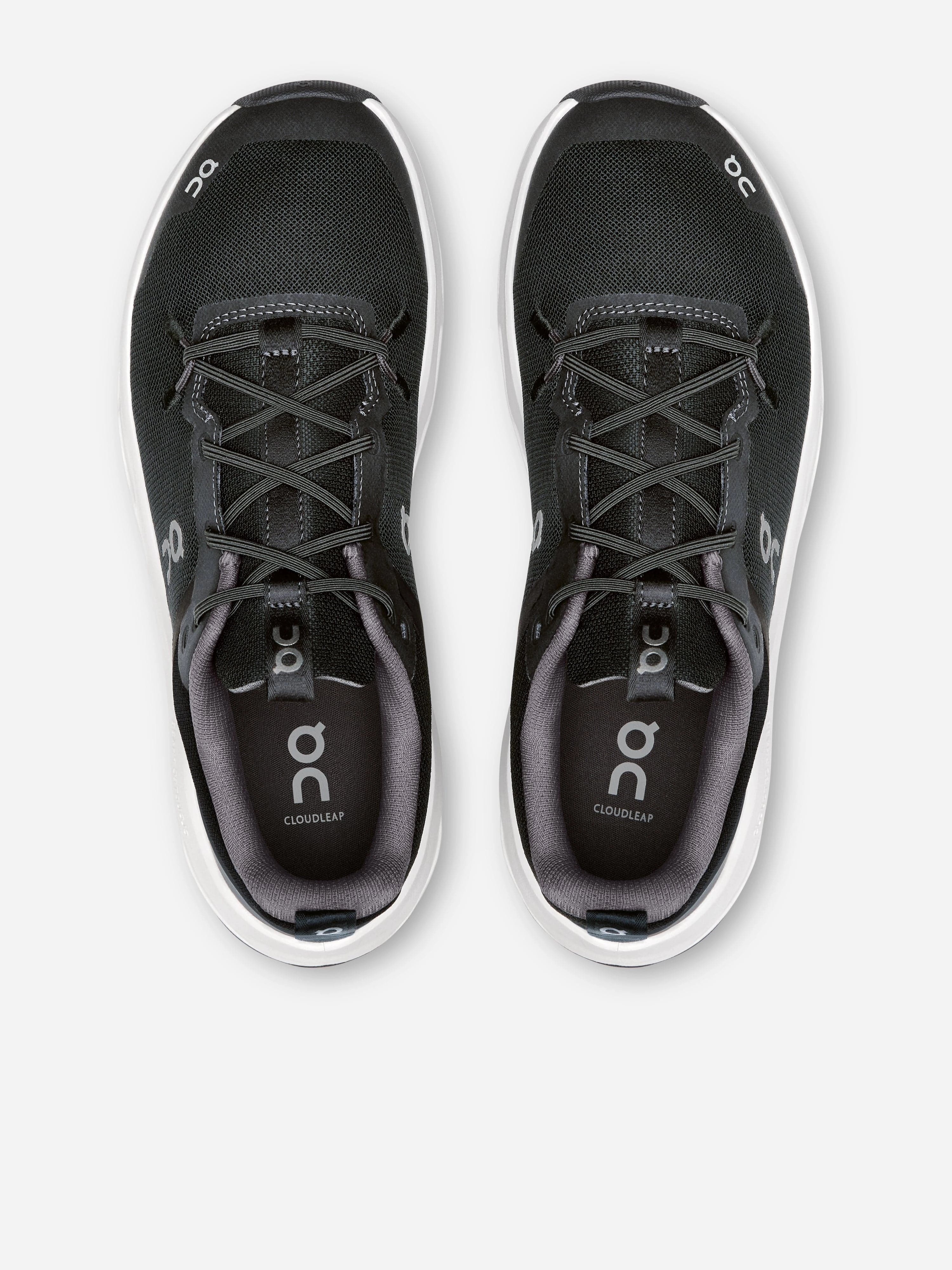 Kids Cloudleap Trainers in Black
