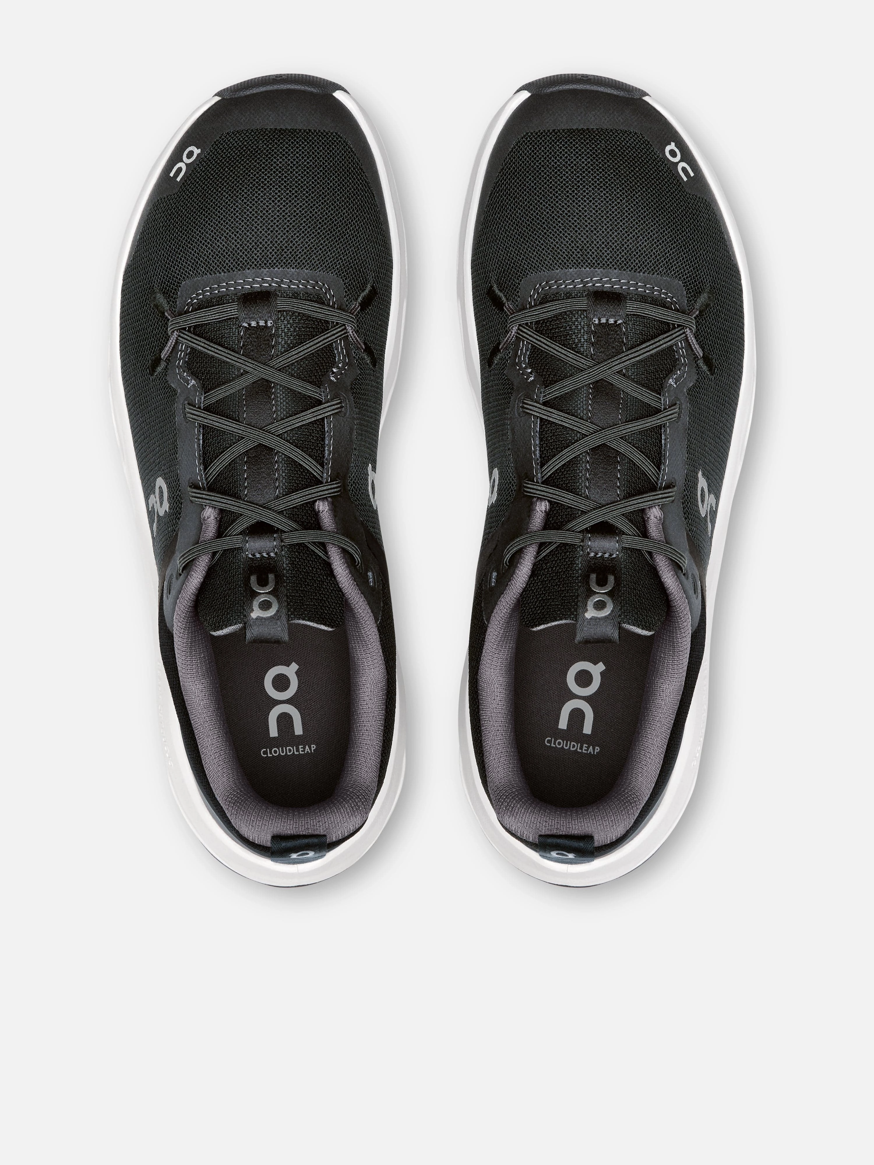 Kids Cloudleap Trainers in Black
