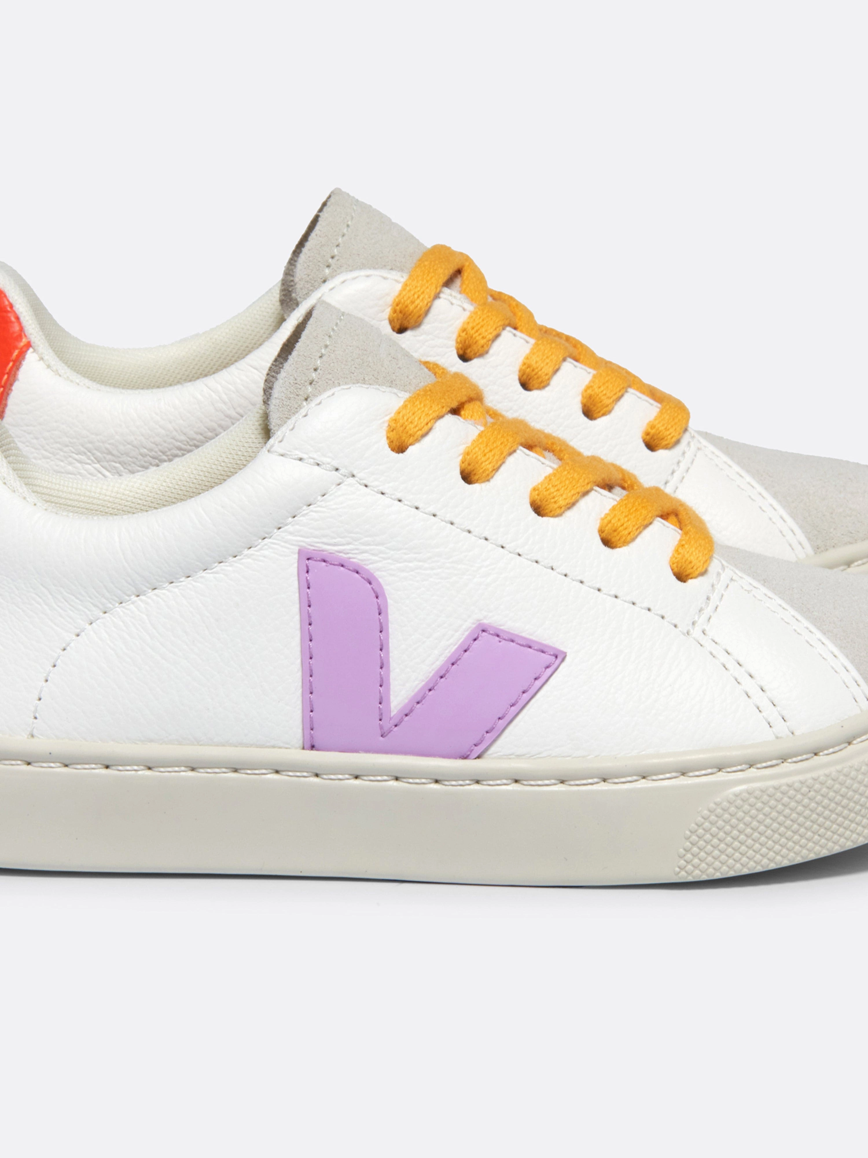 Kids Laces Leather Esplar Trainers in White