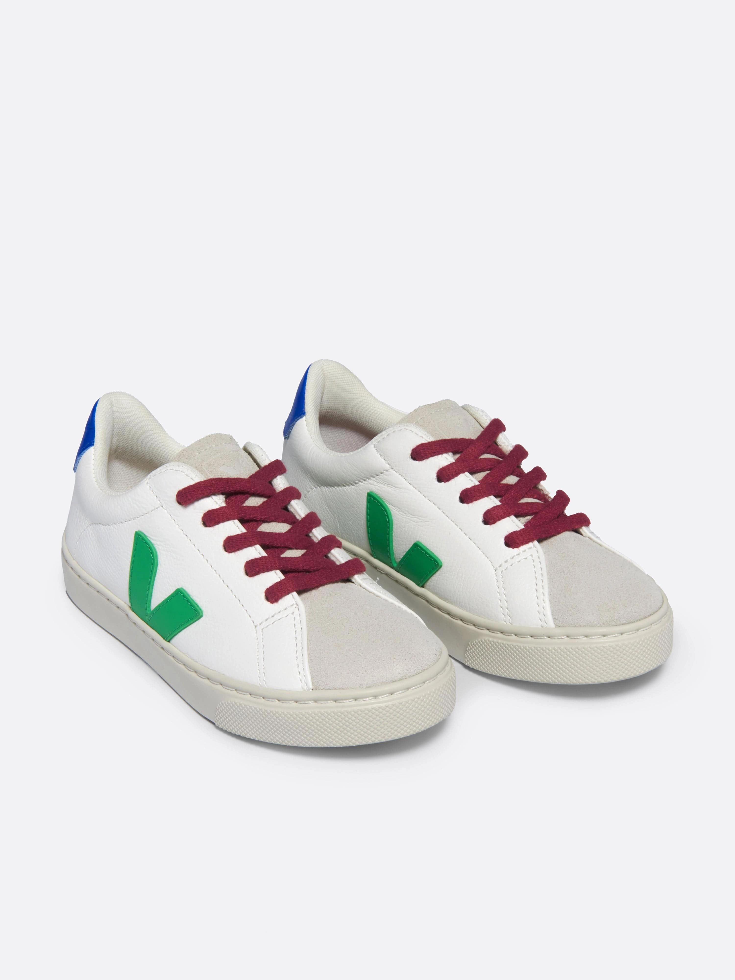 Kids Laces Leather Esplar Trainers in White