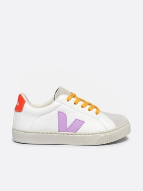Kids Laces Leather Esplar Trainers in White