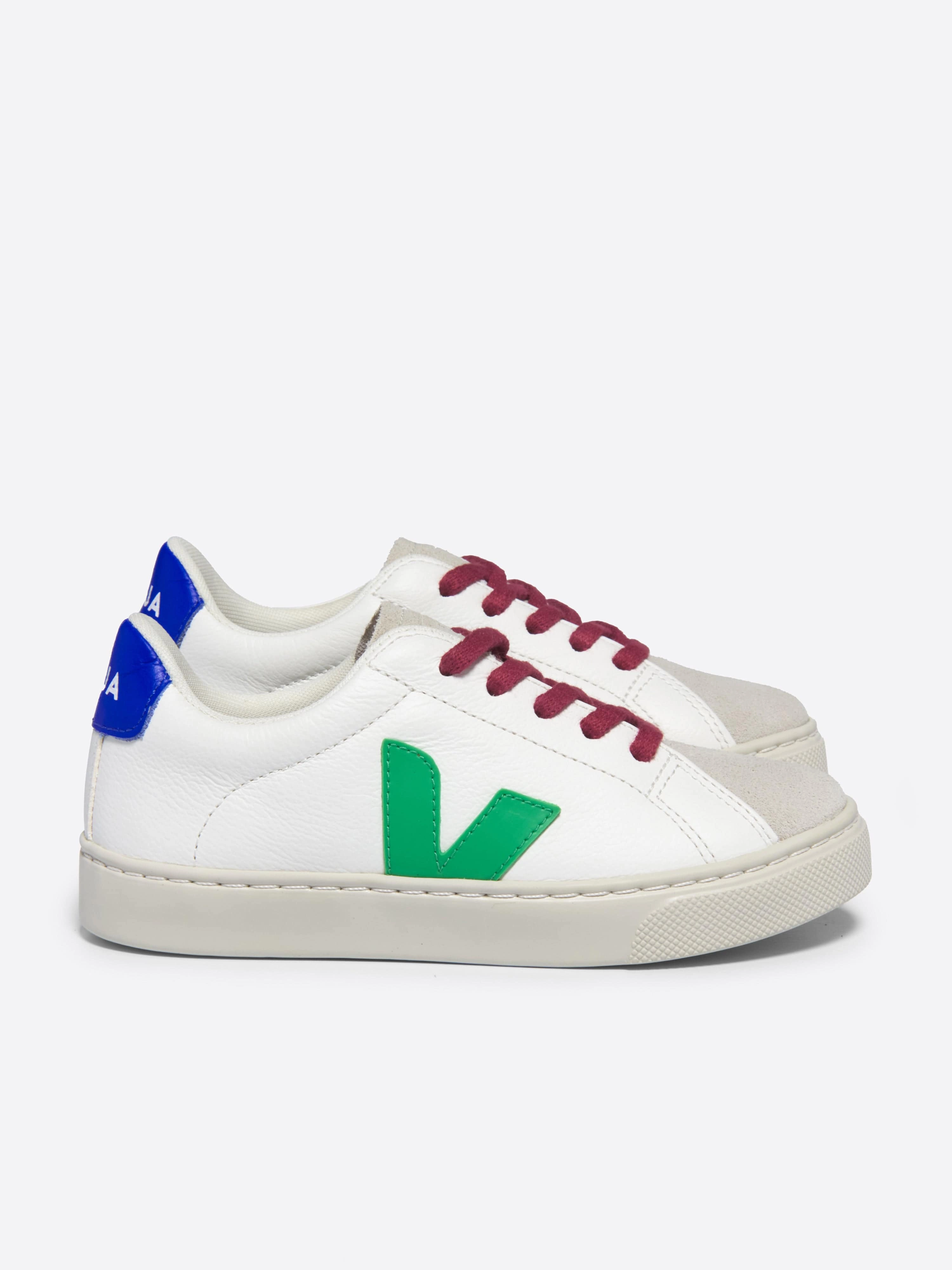 Kids Laces Leather Esplar Trainers in White