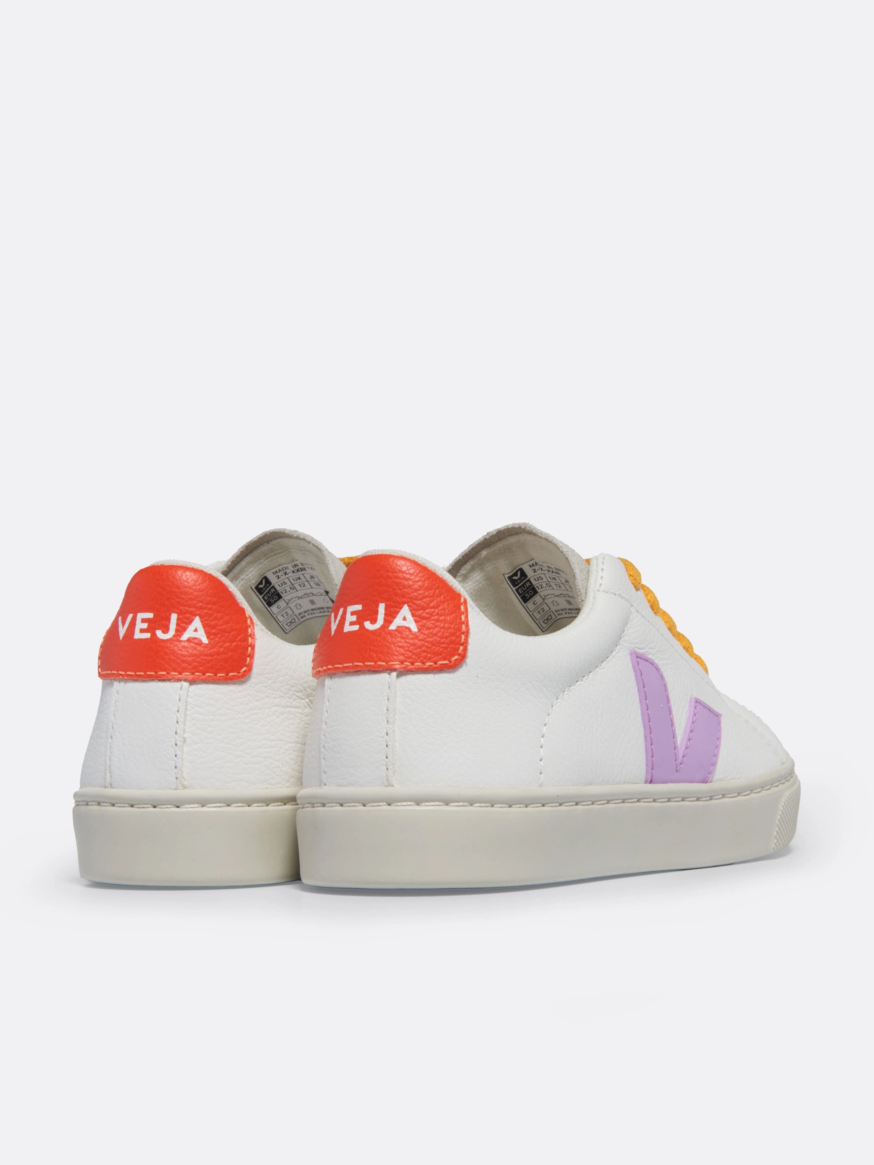 Kids Laces Leather Esplar Trainers in White